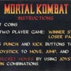 Mortal Kombat 3 Instruction Card